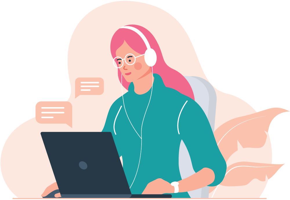 Person using a laptop for an online mental health self-assessment